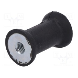 10 pcs : DVC.3-20-14-20-M6-55 - Vibration damper, M6, Ø: 20mm, rubber, L: 20mm, H: 6mm, 261N, 52N/mm