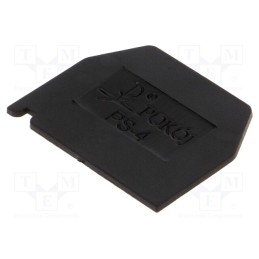 10 pcs : A41-6103 - End plate, black, Width: 1mm, polyamide, -25÷100°C, ZG-G2.5,ZG-G4