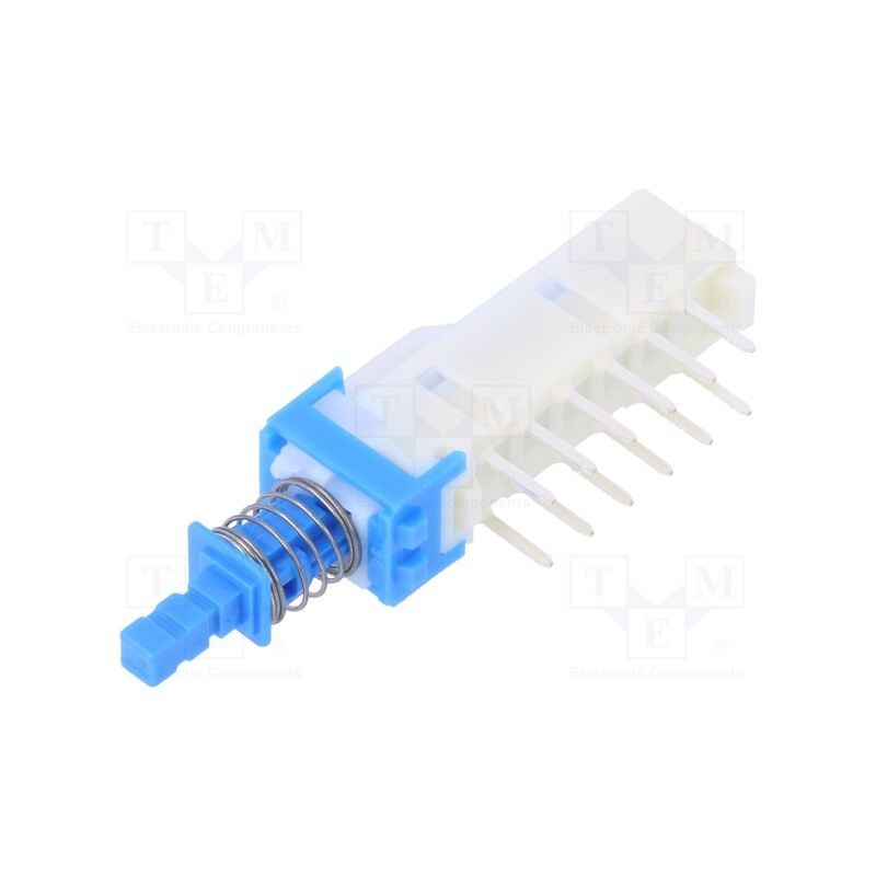 10 pcs : SPUN194700 - Switch: push-button, Pos: 2, 4PDT, 0.1A/30VDC, OFF-ON, THT, SPUN