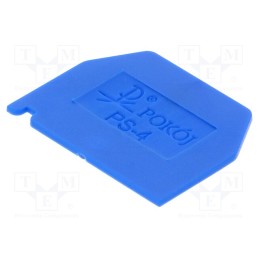10 pcs : A41-6106 - End plate, blue, Width: 1mm, polyamide, -25÷100°C, ZG-G2.5,ZG-G4