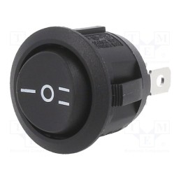 10 pcs : RA1-1F-DC-2-B-5 - ROCKER, SP3T, Pos: 3, ON-OFF-ON, 10A/28VDC, black, none, Body: black