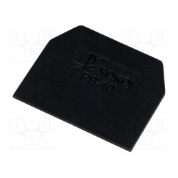 10 pcs : A41-6203 - End plate, black, Width: 1mm, polyamide, -25÷100°C, ZG-G10