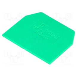 10 pcs : A41-6205 - End plate, green, Width: 1mm, polyamide, -25÷100°C, ZG-G10