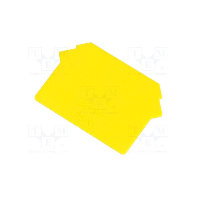10 pcs : A41-8111 - End plate, yellow, Width: 1mm, polyamide, -25÷120°C, UL94V-0, ZUG
