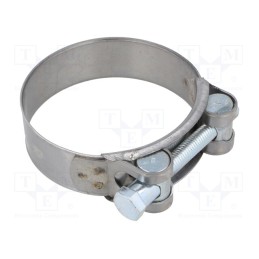 10 pcs : S2068 -AS - T-bolt clamp, W: 24mm, Clamping: 68÷73mm, chrome steel AISI 430, S