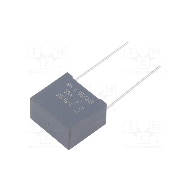 10 pcs : R75QI310050H4J - Capacitor: polypropylene, 100nF, 18x10x16mm, THT, ±5%, 15mm, 250VAC