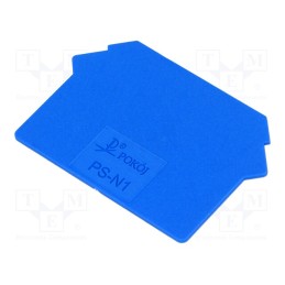 10 pcs : A41-8116 - End plate, blue, Width: 1mm, polyamide, -25÷120°C, UL94V-0, ZUG