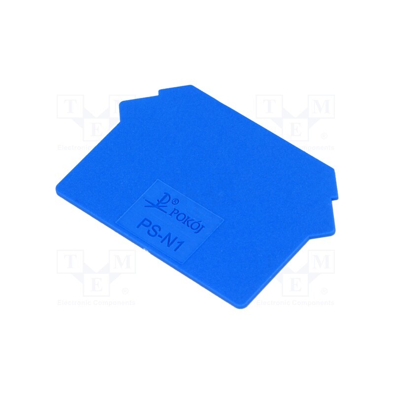 10 pcs : A41-8116 - End plate, blue, Width: 1mm, polyamide, -25÷120°C, UL94V-0, ZUG