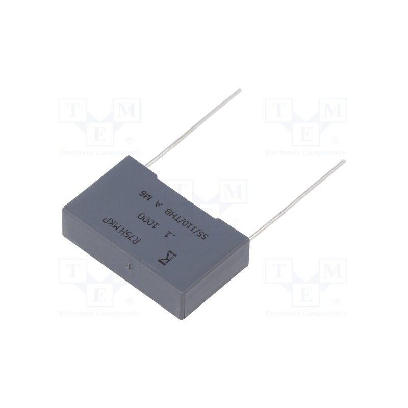 10 pcs : R75QN310050H0J - Capacitor: polypropylene, 100nF, 26.5x7x16mm, THT, ±5%, 22.5mm