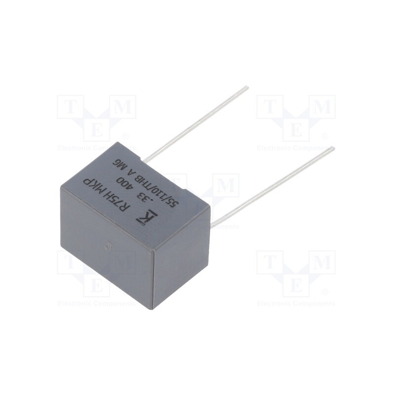 10 pcs : R75MI333050H7J - Capacitor: polypropylene, 330nF, 18x13x12mm, THT, ±5%, 15mm, 400VDC