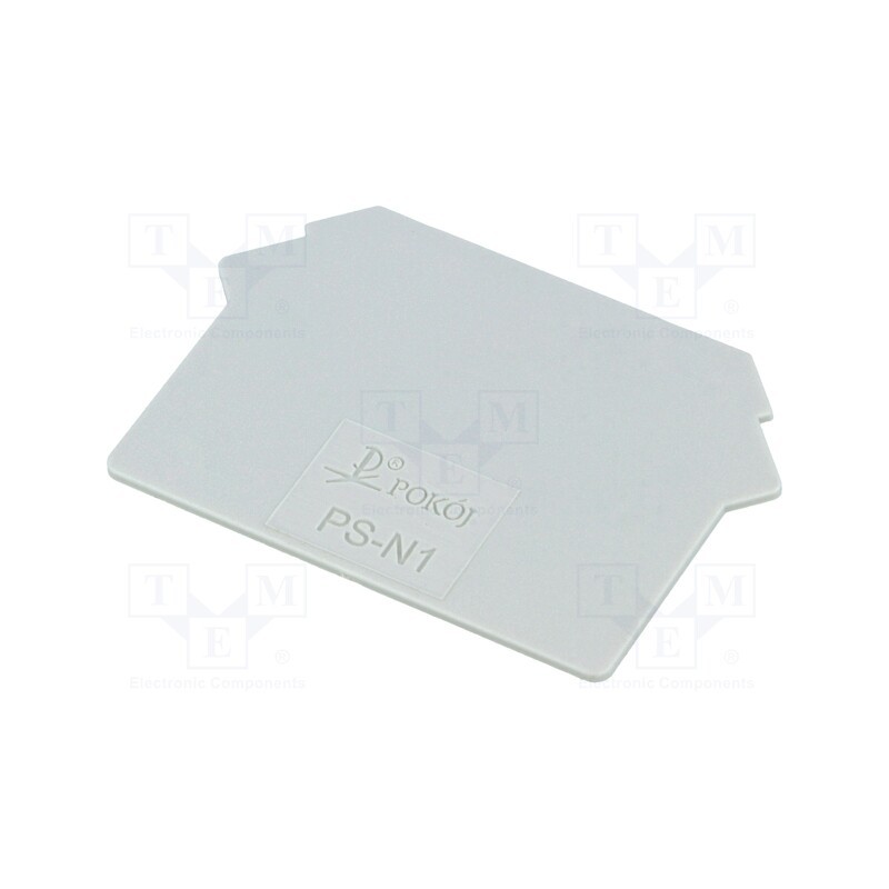 10 pcs : A41-8118 - End plate, grey, Width: 1mm, polyamide, -25÷120°C, UL94V-0, ZUG