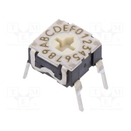 10 pcs : RTE1600N44 - Encoding switch, HEX/BCD, Pos: 16, THT, Rcont max: 100mΩ, RTE, tube