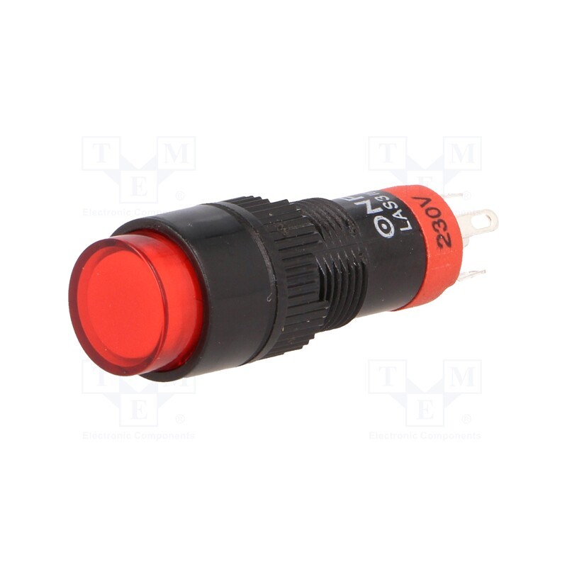10 pcs : LAS3Y-11Z/230/R - Switch: push-button, Pos: 2, SPDT, 0.5A/250VAC, 1A/24VDC, ON-ON