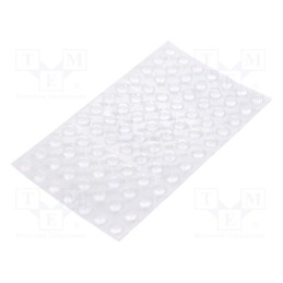 100 pcs : 7000052010 - Self-adhesive foot, H: 3.3mm, transparent, polyurethane, Bumpon