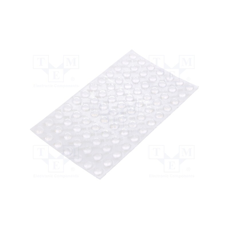 100 pcs : 7000052010 - Self-adhesive foot, H: 3.3mm, transparent, polyurethane, Bumpon