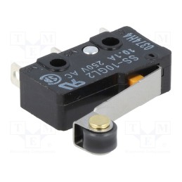 10 pcs : SS-10GL2 - Microswitch SNAP ACTION, 10A/250VAC, with lever (with roller)