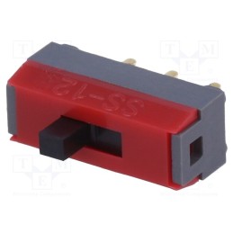 10 pcs : SS12SDP4 - Switch: slide, Pos: 2, SPDT, 0.01A/28VDC, ON-ON, vertical, -15÷60°C