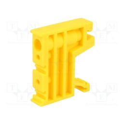 10 pcs : A44-1201 - Holder, yellow, Width: 10mm, polyamide, TS35, -25÷120°C, UL94V-0