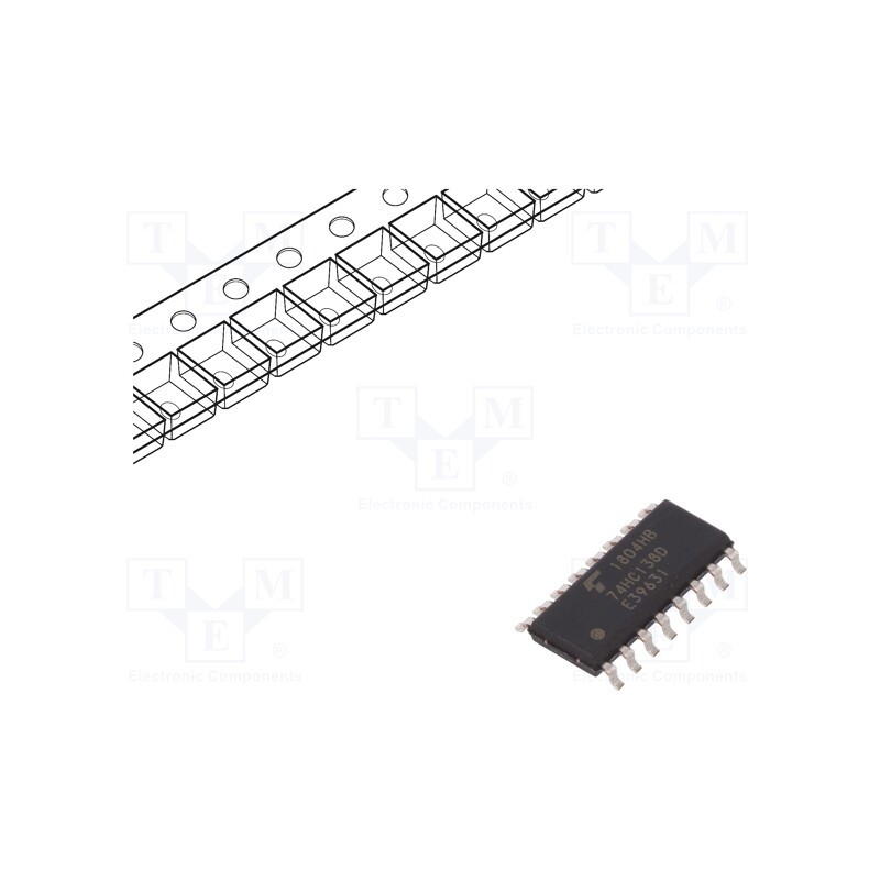 10 pcs : 74HC138D(BJ) - IC: digital, 3 to 8 line,decoder, C²MOS, SMD, SO16, HC, 2÷6VDC, 16ns