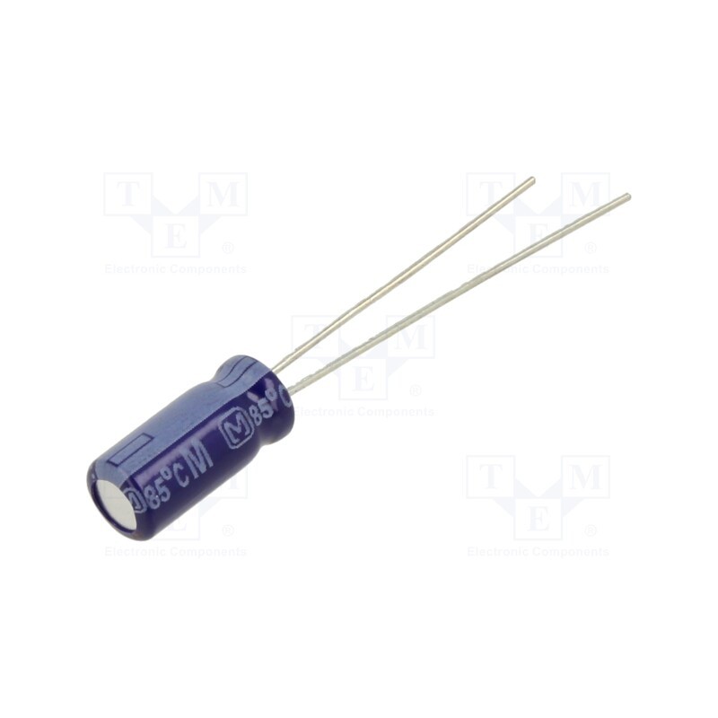 50 pcs : ECA1HM4R7 - Capacitor: electrolytic, THT, 4.7uF, 50VDC, Ø5x11mm, Pitch: 2mm
