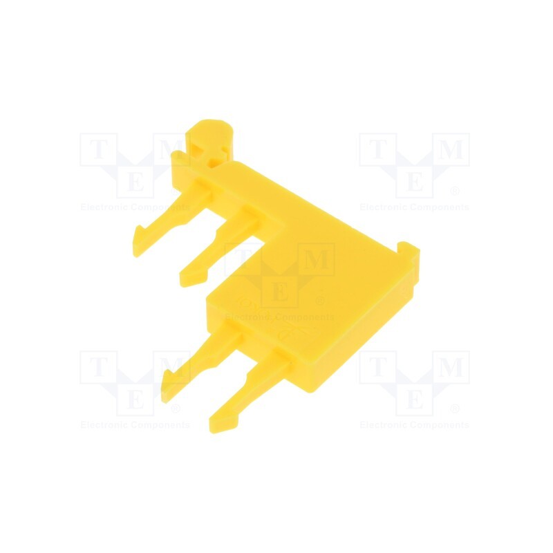 10 pcs : A45-2721 - Mounting clamp, for DIN rail mounting,snap fastener, yellow