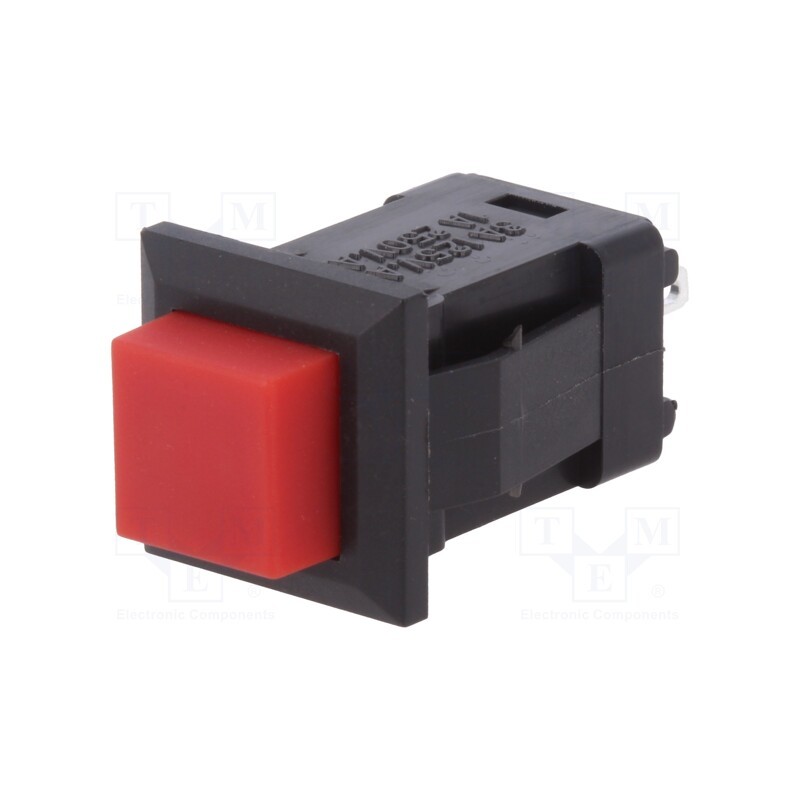 10 pcs : DS-435-S-R - Switch: push-button, Pos: 2, SPST-NO, 1A/250VAC, OFF-ON, Body: black