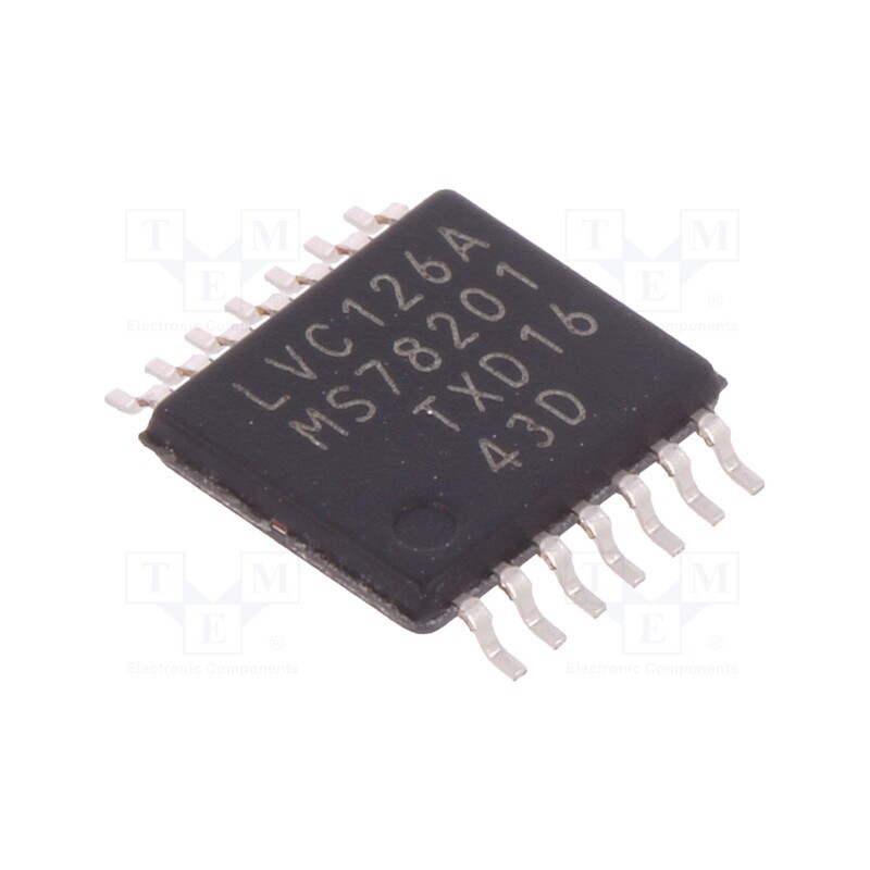 10 pcs : 74LVC126APW,112 - IC: digital, buffer,non-inverting,line driver, Ch: 4, CMOS,TTL