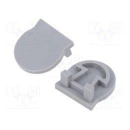 10 pcg : PA-ZASGLAXMNKO-00 - Cap for LED profiles, silver, 10pcs.