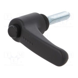 10 pcs : ERX.44 P-M6X25-C1 - Lever, adjustable, Thread len: 25mm, Lever length: 44mm, -30÷130°C