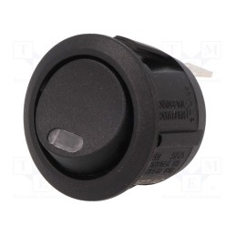 10 pcs : R13-112L-02-BBCR-L3 - ROCKER, SPST, Pos: 2, ON-OFF, 10A/250VAC, black, LED, 3V, 50mΩ, round