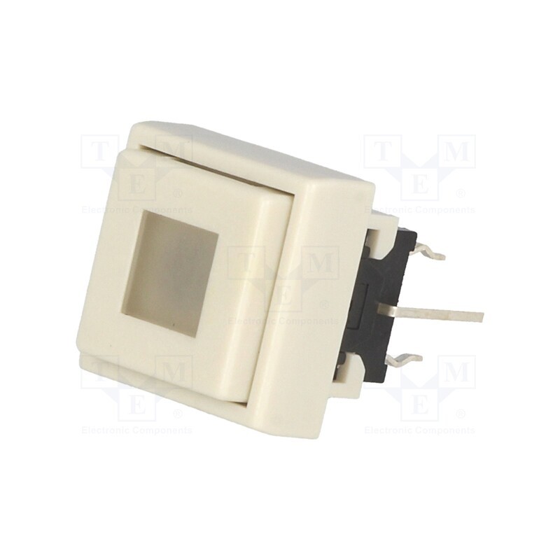 10 pcs : PB6135FBL-5 - Switch: keypad, Pos: 2, DPDT, 0.1A/30VDC, white, LED, white, THT, 1.5N