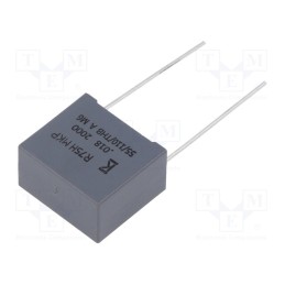 10 pcs : R75UI218050H3J - Capacitor: polypropylene, 18nF, 18x10x16mm, THT, ±5%, 15mm, 2000VDC
