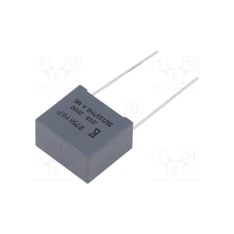 10 pcs : R75UI218050H3J - Capacitor: polypropylene, 18nF, 18x10x16mm, THT, ±5%, 15mm, 2000VDC