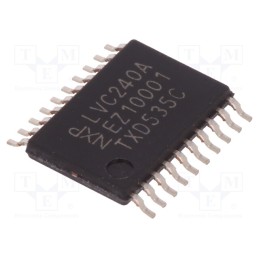 10 pcs : 74LVC240APW,112 - IC: digital, buffer,inverting,line driver, Ch: 8, CMOS,TTL, SMD