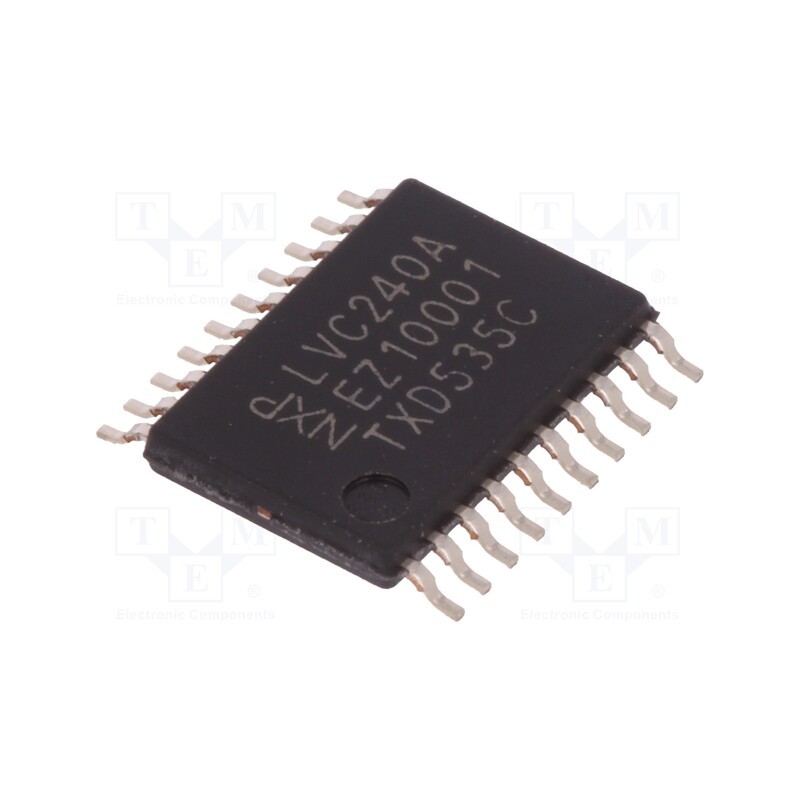 10 pcs : 74LVC240APW,112 - IC: digital, buffer,inverting,line driver, Ch: 8, CMOS,TTL, SMD