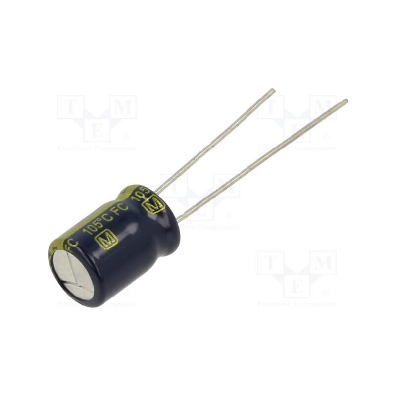 10 pcs : EEUFC0J471 - Capacitor: electrolytic, low ESR, THT, 470uF, 6.3VDC, Ø8x11.5mm