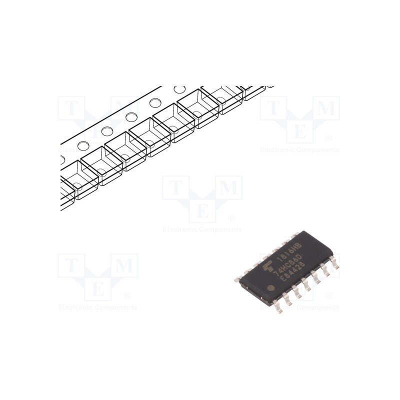 10 pcs : 74HC86D(BJ) - IC: digital, XOR, Ch: 4, IN: 2, C²MOS, SMD, SO14, 2÷6VDC, -40÷125°C