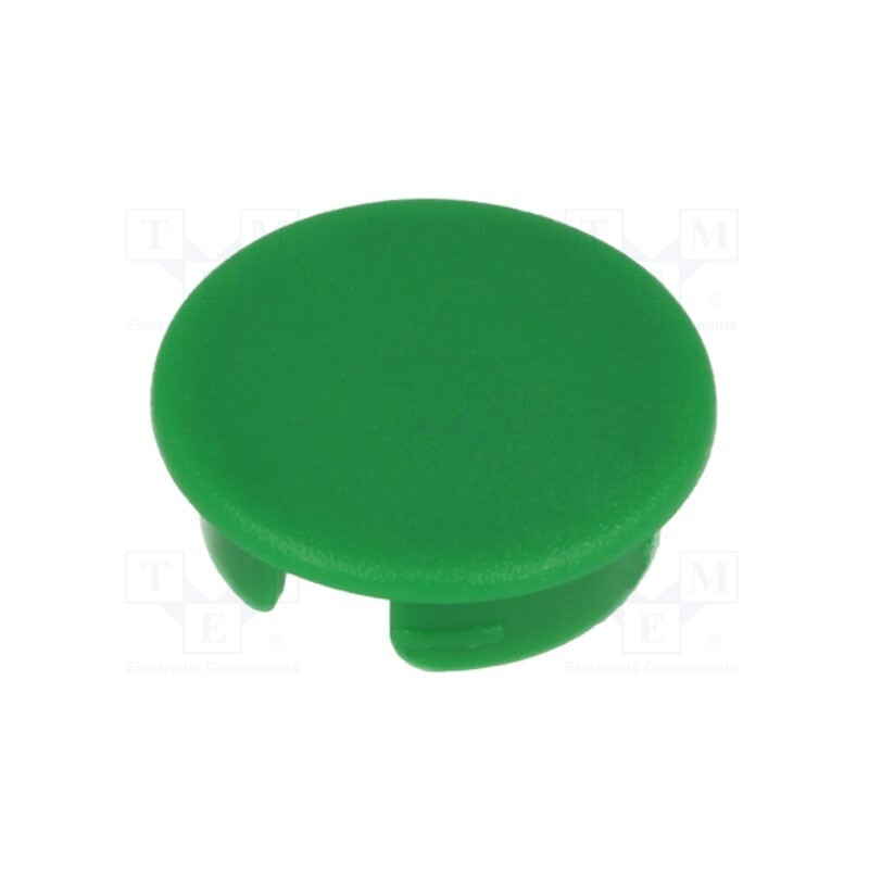 10 pcs : A4113005 - Cap, ABS, green, push-in, round, A2513,A2613