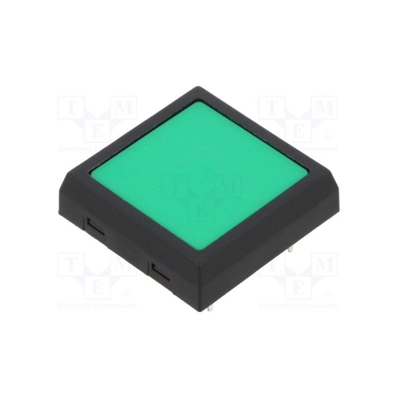 10 pcs : JF15SP1F - Microswitch TACT, SPST-NC, Pos: 2, 0.05A/24VDC, THT, none, 3N, green