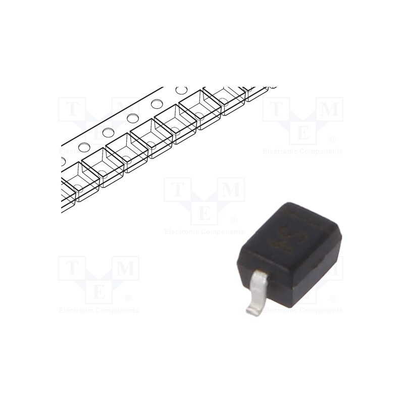 50 pcs : SD103AWS-7-F - Diode: Schottky rectifying, SMD, 40V, 0.35A, SOD323,