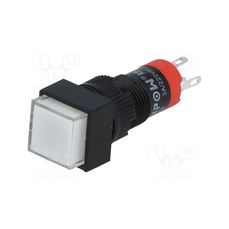 10 pcs : LAS3F-11/24/W - Switch: push-button, Pos: 2, SPDT, 0.5A/250VAC, 1A/24VDC, ON-(ON)