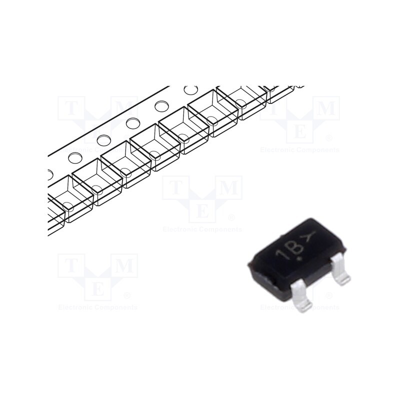50 pcs : SBC846BWT1G - Transistor: NPN, bipolar, 65V, 0.1A, 0.2W, SC70,SOT323