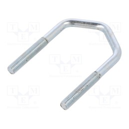 10 pcs : CBTD.6.35(1') - U-bolt, D, 1, steel, zinc, Thread len: 35mm, for antenna fixing