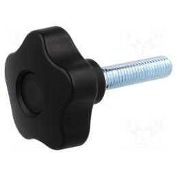 10 pcs : VCT.50 P-M10X40-C9 - Knob, Ø: 50mm, Ext.thread: M10, 40mm, H: 32mm, technopolymer PP