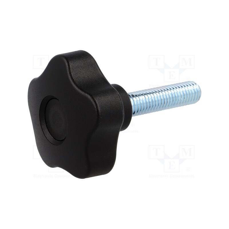10 pcs : VCT.50 P-M10X40-C9 - Knob, Ø: 50mm, Ext.thread: M10, 40mm, H: 32mm, technopolymer PP
