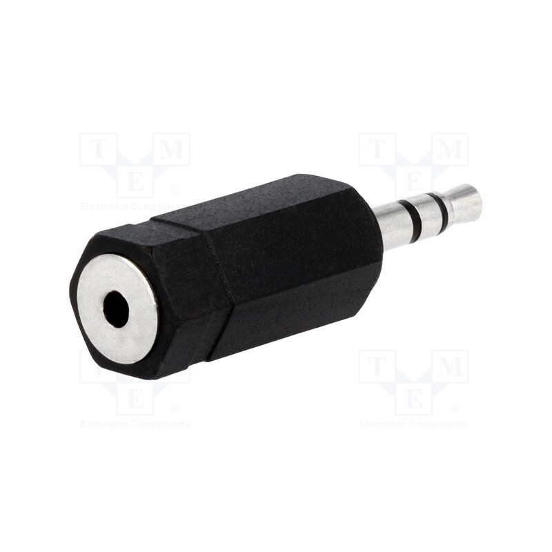10 pcs : AC-018-1 - Adapter, Jack 2.5mm socket,Jack 3.5mm plug, stereo