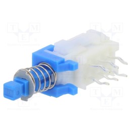 10 pcs : SPUJ191000 - Switch: push-button, Pos: 2, DPDT, 0.1A/30VDC, ON-ON, THT, SPUJ