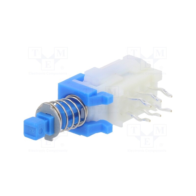 10 pcs : SPUJ191000 - Switch: push-button, Pos: 2, DPDT, 0.1A/30VDC, ON-ON, THT, SPUJ