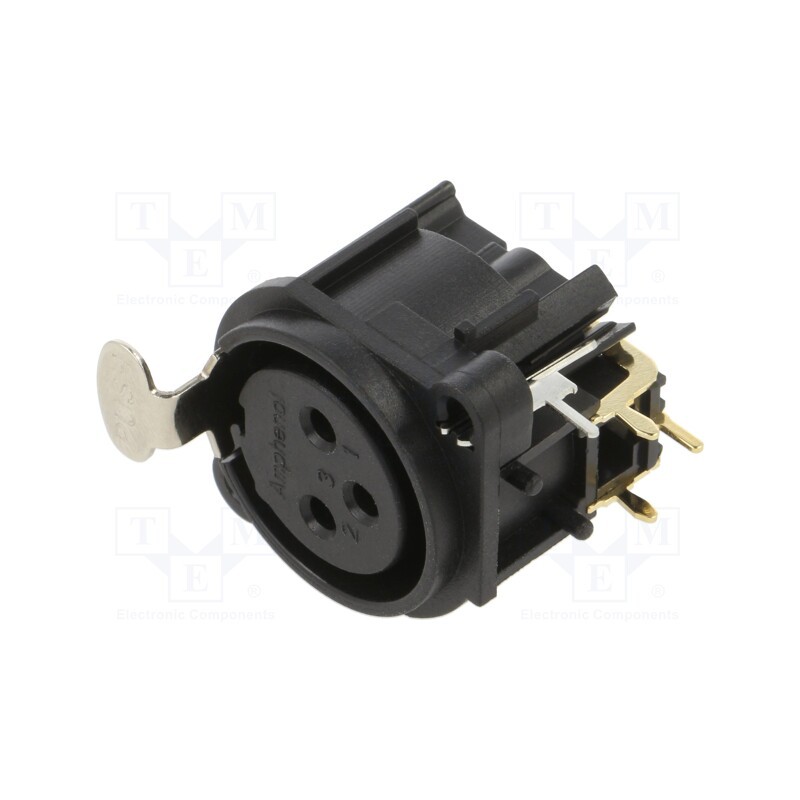 10 pcs : AC3FAH2-AU-PRE - PLASTIC PANEL MOUNT PCB 3 SKT