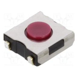 50 pcs : SKHUAME010 - Microswitch TACT, SPST-NO, Pos: 2, 0.05A/12VDC, SMT, 2.55N, 2.5mm
